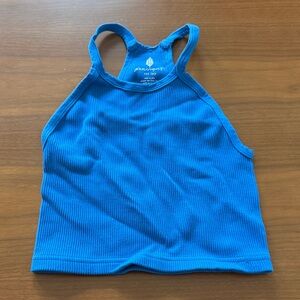 FP Movement by Free People Ribbed Blue Tank Top